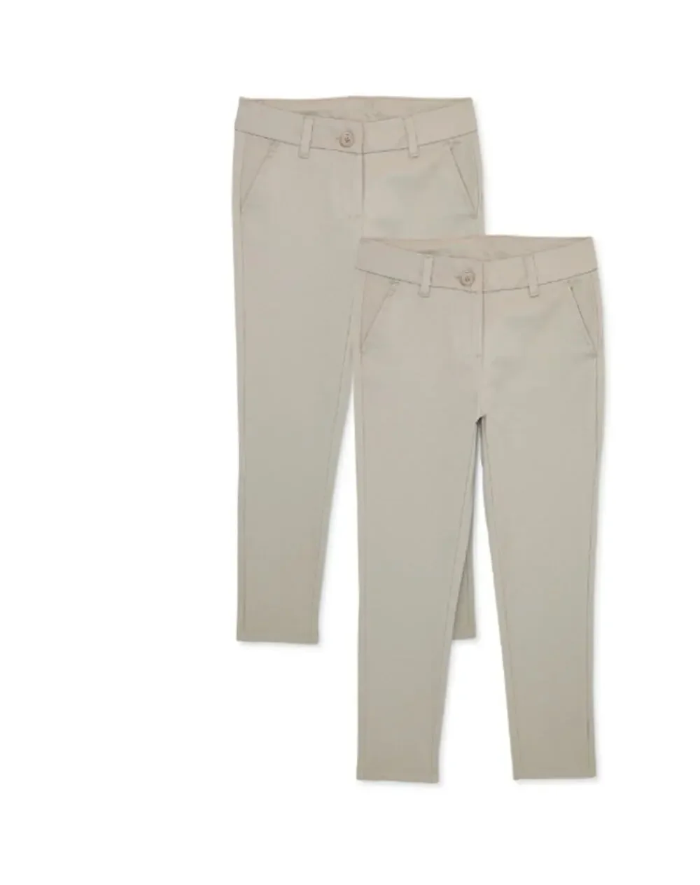 2 PACK! NWT Wonder Nation Girls School Uniform Stretch Skinny Pants Size 12